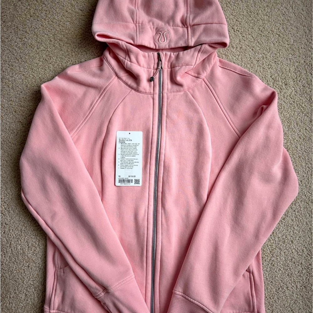 lululemon athletica Pink Fleece Hooded Jacket